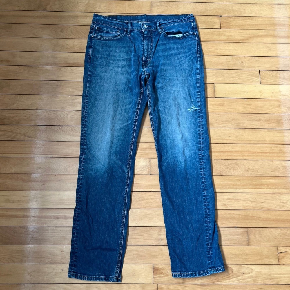 Levis 541 Athletic Taper Mens Jeans 34x34 Medium Wash Blue Stretch Denim